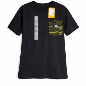 Carhartt Youth Pocket T-Shirt Black Camo Pocket S 8/10 NWT